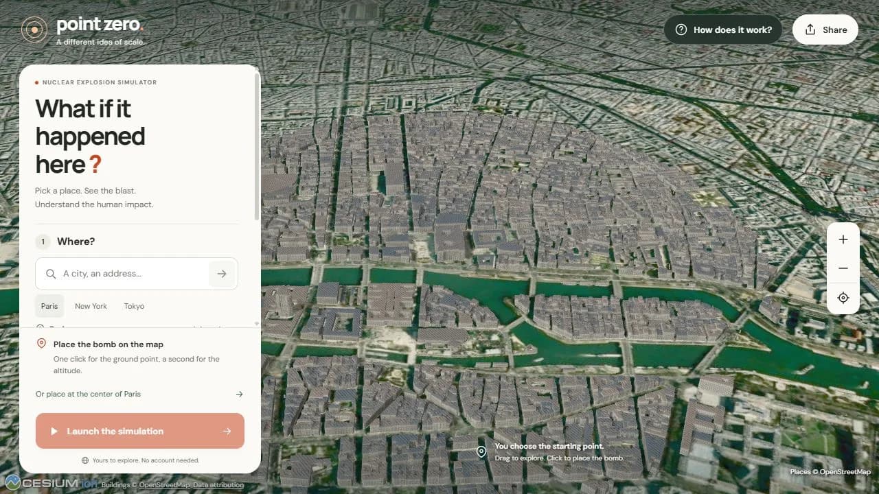 Choisir un lieu sur la carte